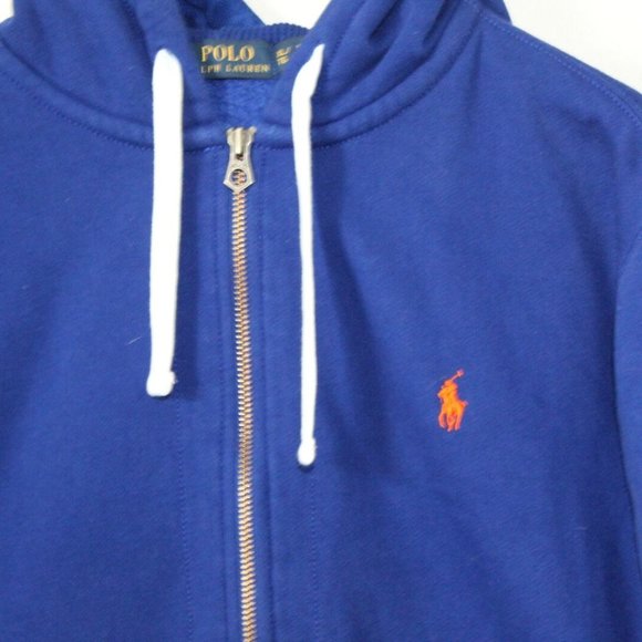 Polo Ralph Lauren RL Fleece Full-Zip Hoodie Sweatshirt Blue Men's Size XL H12461 - Picture 3 of 10